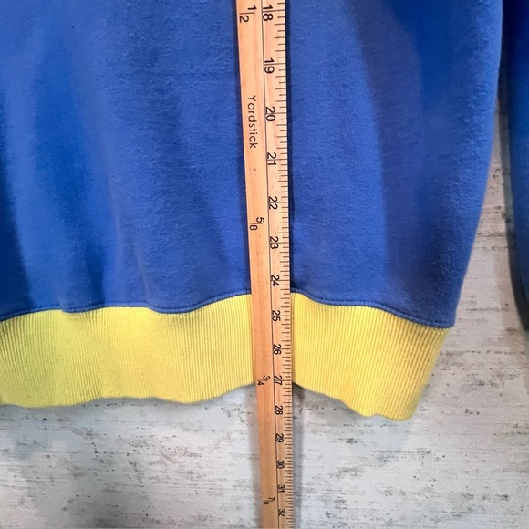 Fallout Bethesda Vault 111 Blue Yellow Sweatshirt Hoodie Zip Up Number 111 Sz M - Picture 13 of 16